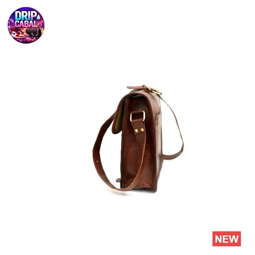 Genuine Leather Messenger Bag Vintage Satchel Crossbody Unisex